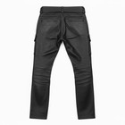 Men Black Biker Leather Pants Handmade Cargo Pant  Motorcycle Riding Wear Style