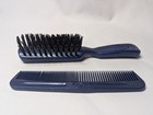 Vtg Goody Plastic Brush Nylon Bristles   Comb Usa Blue Classic Mini Travel Set