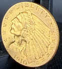 1910  2 5 Indian Head Gold Quarter Eagle Coin