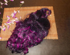 Purple   Black Mary Witch  Wig With Pontytail   Lightly Distressed