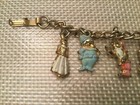 Vintage 1960s Walt Disney Productions Gold Tone Charm Bracelet