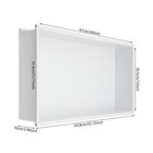 Stainless Steel Shower Niche With Led Lighting Bathroom Recessed Wall Shelf