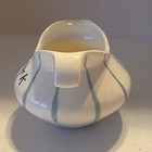 Vintage Holt Howard Pixieware Cream Crock Creamer Blue Stripes Mcm Japan Flaw