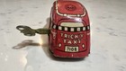 Vintage Marx Wind Up Tin Litho Toy Tricky Taxi Cab Car Red 1930s