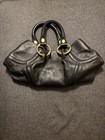 Vintage Kenneth Cole Pebble Leather Doctor Top Handle Bag With Brass Hardware