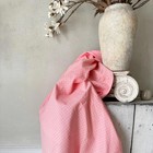 3 25 Yards Unused Vtg French Cotton Fabric 1930s Pink Woven Soft Brushed Cotton