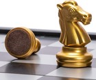9 8 9 8  Magnetic Chess Checkers Set Folding Portable Chess Game Board