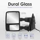 Power Heated Tow Mirrors W  Smoke Turn Signal For 99-07 Ford F250 f350 f450 f550