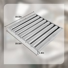 Filter Baffle Grease Stainless Steel Commercial 7 Grooves 6 Pack 19 5  X 19 5 