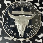 1982 Canada  1 Dollar Lot t5175 Large Silver Coin  Proof  High Grade  Beautiful 