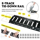 8 Pack 2ft E Track Trailer Tie Down Rail Kit Heavy Duty Thickened Steel