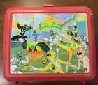 Vintage Lunch Box Red Aladdin Mighty Morphin Power Rangers Plastic With Thermos 