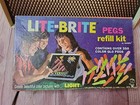 Vintage Lite-brite 1968 Hasbro Complete With Pegs And Design Sheet