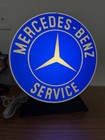 Mercedes-benz Service Lighted Advertising Sign Blue Automobiles Europe