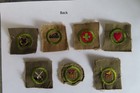 Vintage 1930s Boy Scout Merit Badges Lot Of 7     Wide Green Border    