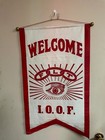 Odd Fellows Banner Pre 1900 s Wisconsin Convention  Ioof Flt Fhc 22 5 x32 