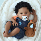 Realistic Reborn Baby Dolls Black-20 Inch Girl African American Newborn Baby Dol
