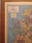 1953 Vintage Ireland Antique Atlas Map Hammond s World Atlas Superior Edition