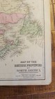 Antique Hand Colored Map british Prov  North Amer  Common School Geography 1873