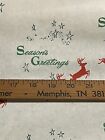 Vtg Christmas Wrapping Paper Gift Wrap Reindeer Stars Nos 36    X 15   