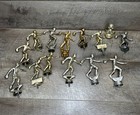 Vintage Bowling Trophy Toppers Metal Lot Of 14 Men s   Women s  - Estate Find 