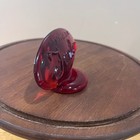 Vtg Fenton Glass Dealer Sign Red Amberina Cadmium Glow Logo Plaque 4  Display