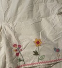 Pottery Barn Kids Baby Embroidered Crib Skirt Ruffle Pleated White