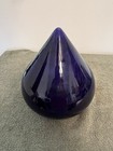 Mid Century Modern Tear Drop Glass Globe Shade Blue   Vintage