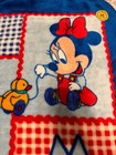 Vintage Disney Babies Red Calliope Mickey Minnie Mouse Duck Blocks Plush Blanket