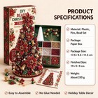 Diy Beaded Christmas Tree Kit With Star Topper Handmade Foam Cone Holiday Decor