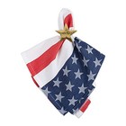  4th Of July Stars   Stripes Tabletop Collection Napkin Set  20x20  Red  
