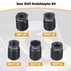 5pcs Car Gear Shift Knob Adapter  Aluminum Alloy Shifter Nut Inserts Kit For