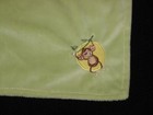Nojo Security Blanket Baby Lovey Green Monkey Stripes 15 