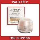 Pack Of 2 - Shiseido Benefiance Wrinkle Smoothing Eye Cream 0 51oz   Brand New  