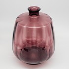 Vtg Adcopier For Leerdam Glass Purple Amethyst Rib Optic Large Vase C 26 Signed