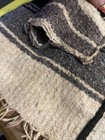Vintage Handmade Mexican Blanket Vest Poncho Serape Fringe With Pockets 19   x26   