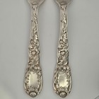 Tiffany   Co Sterling Silver Chrysanthemum 7 1 2 Inch Fork  Set Of 2