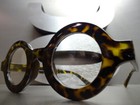 Vintage Retro Style Clear Lens Eye Glasses Small Round Tortoise Fashion Frame
