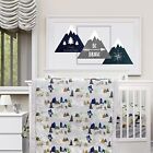  4 Piece Crib Bedding Set For Boy Baby Nursery Crib Bedding Set Mountain Crib 