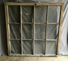 Antique Large 12 Lite Window Sash 48  X 48  Vtg Shabby Old White Chic 443-25b
