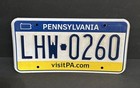 Pennsylvania License Plate     Lhw 0260 Visit Pa com     Craft Grade
