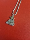 Jesus  Christ Withe  The Cross Medal   16 Inches Chain Silver Plated  New