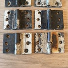 Antique Outdoor Cast Iron Butt Hinges 4   x3    Eight Hinge Lot
