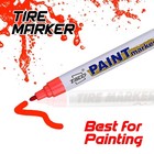 12pcs Red Paint Pen Marker Waterproof Permanent Car Tire Lettering Rubber Letter