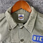 Vintage Military Vietnam Sateen Utility Shirt Og 107 Men   s Medium Long Sleeve