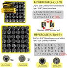 76pcs Metal Stamping Kit  1 4  6mm  Font Uppercase And1 8  3mm  Lowercase Letter