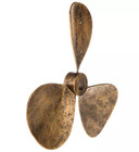 Metal Ship Propeller Nautical Wall Decor Rustic Bronze Brass Patina Finish 14 