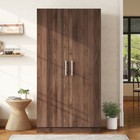 2 Doors Wooden Wardrobe Freestanding Armoire Closet Storage Clothes Cabinet