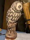 Ceramic Owl Figurine Vintage 80s 11 Inches High