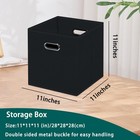 Black Foldable Storage Cubes Bins Fabric Storage Box Cubes Organizer Baskets    